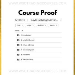 Doyle Exchange Advanced Day Trading -Course Proof