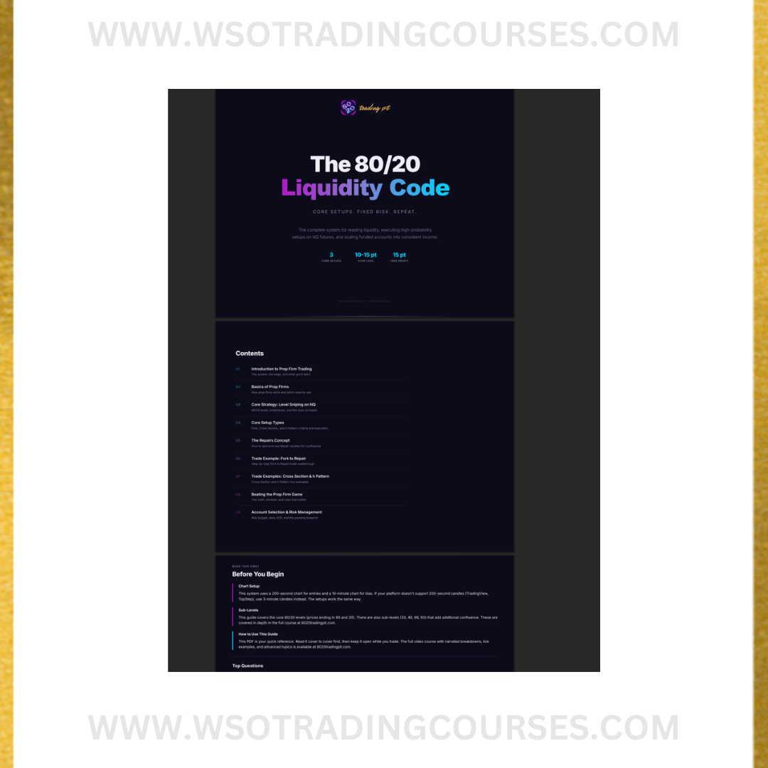 Okala 8020 Trading Pit Playbook PDF + Videos - Course PDF Proof