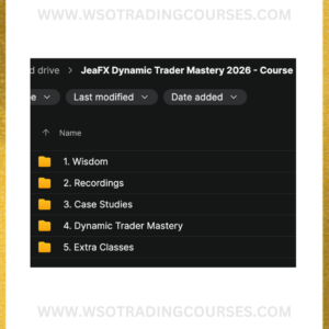 JeaFX Dynamic Trading Trader Mastery (2026) - Course Proof